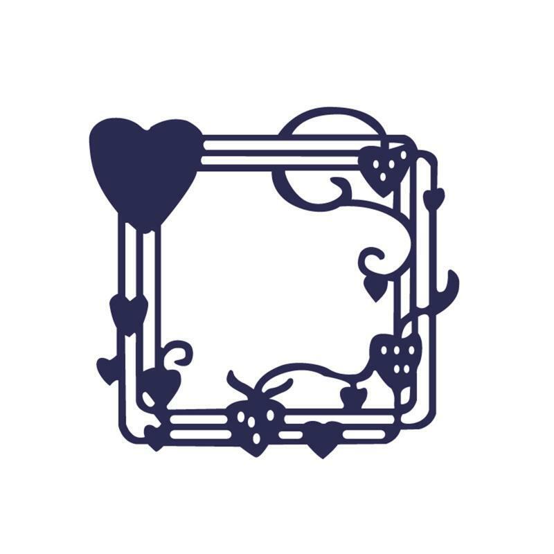 Heart Square Lace Boarder Metal Cutting Dies Stencil DIY Scrapbooking Album Mold