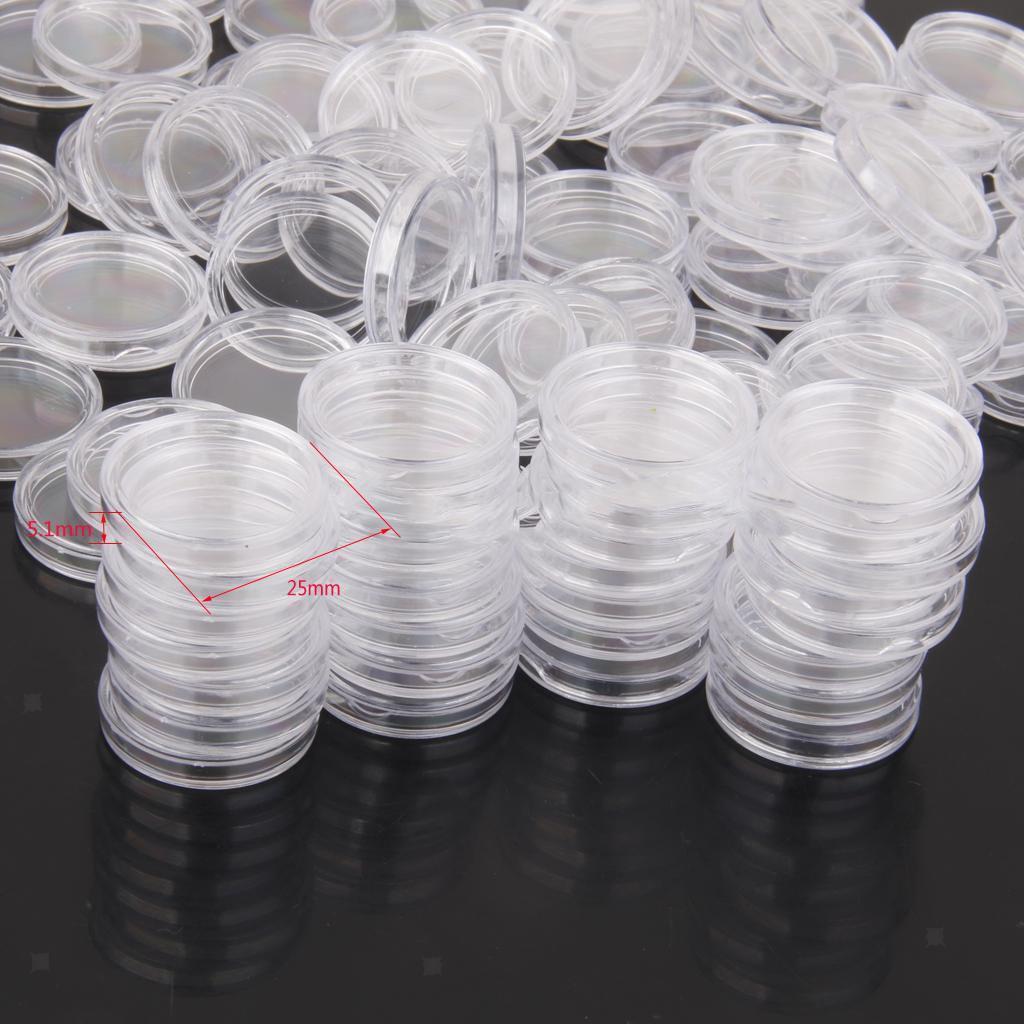 200/lot Transparent Commemorative Coin   Organizer Container Holder