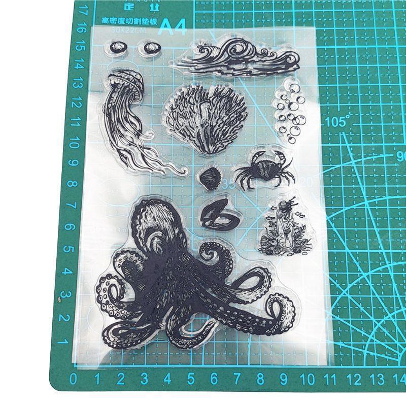 Underwater World Silicone Clear Seal Stamp DIY Scrapbooking Embossing Photo Card