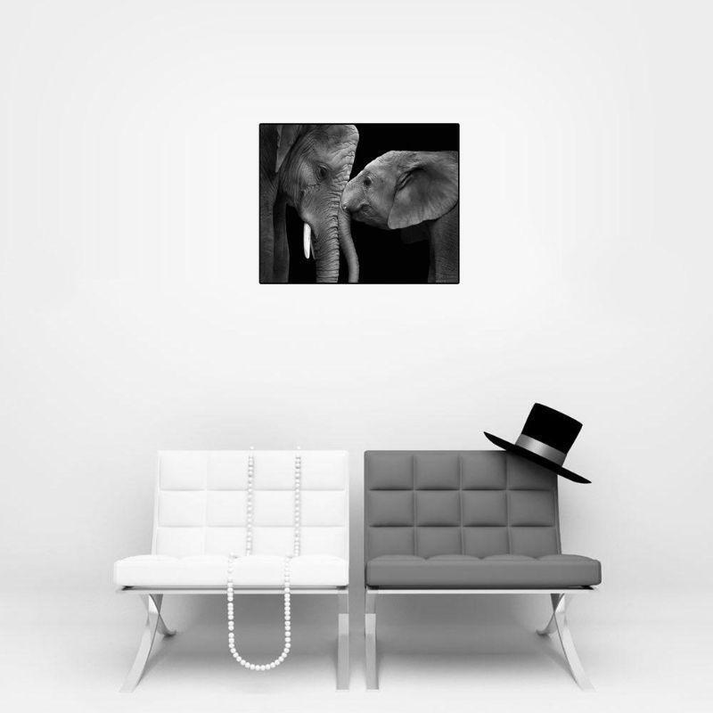 Elephants Frameless DIY Digital Oil Painting By Numbers Canvas Modern Wall Art