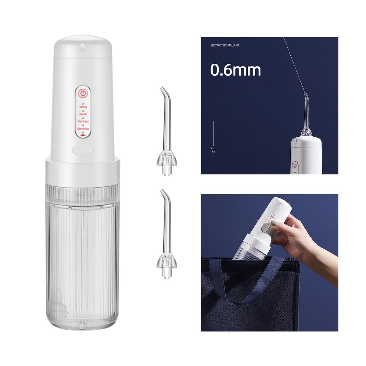 Electric Water Oral Flosser Irrigator Oral Care 2 Cleaning Heads Plaque Remover