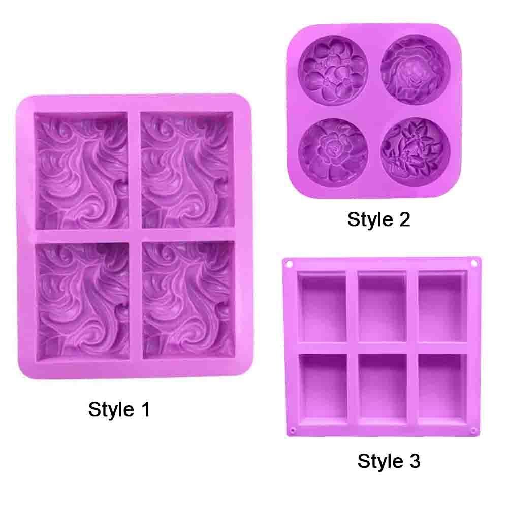 4/6 Cavity Handmade Soaps Supplies Flower Shaped Cake Mould Silicone Soap Mold