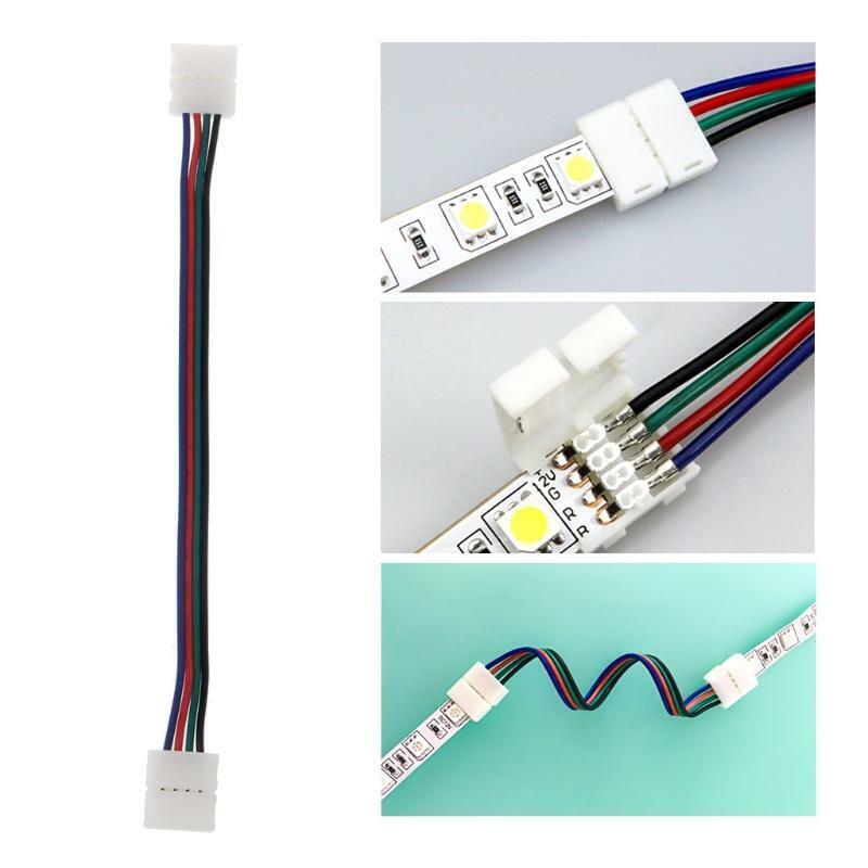 4 Pin 10mm 17cm RGB LED Strip Light Adapter Connector Wire For 5050 LED Light