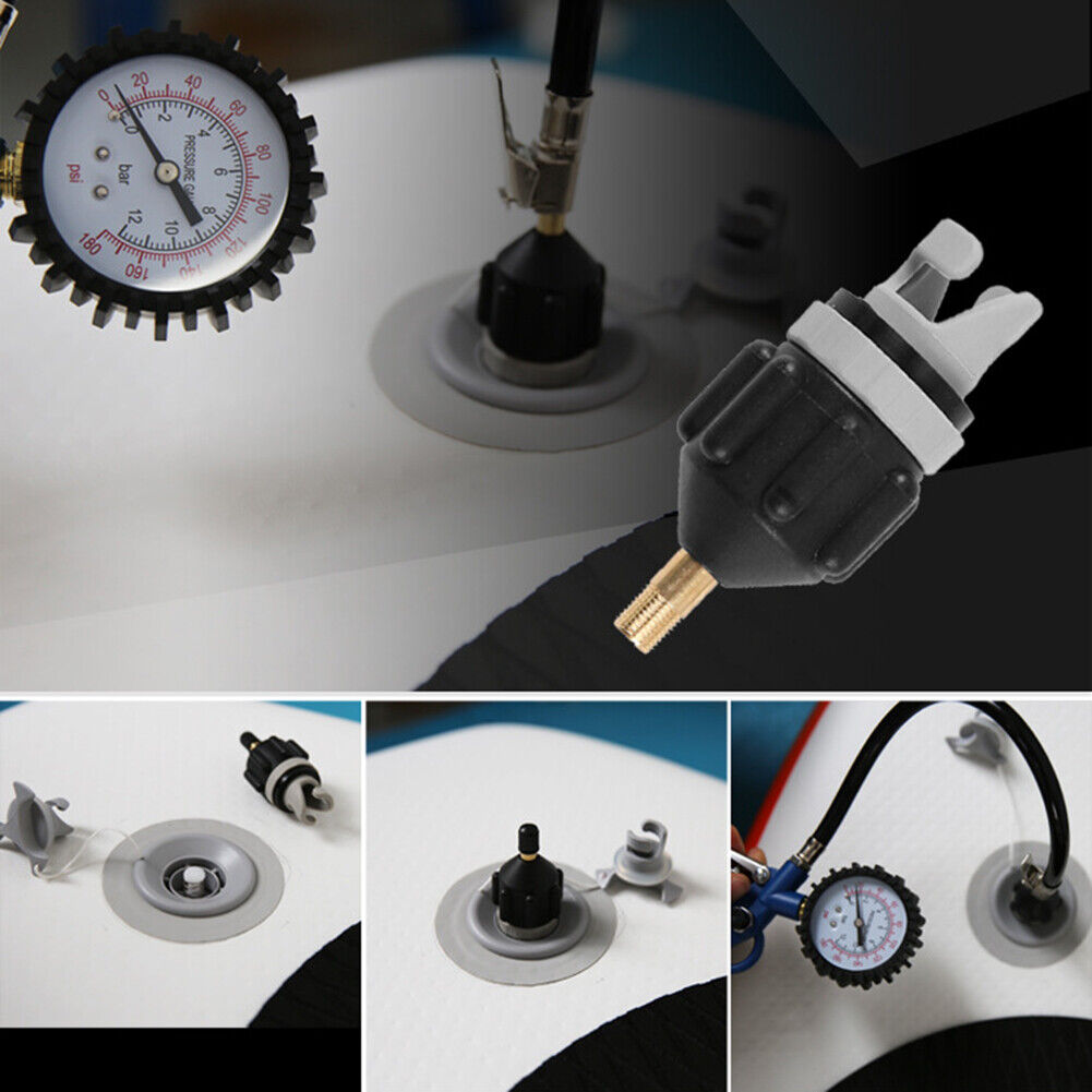 Paddle Air Valve Adaptor Inflatable Boat Kayak Tire Compressor Converter