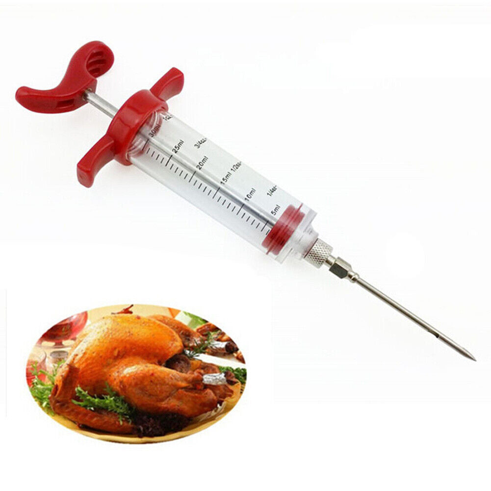 Marinade Injector Flavor Syringe Cooking Meat Poultry Turkey Chicken Tool