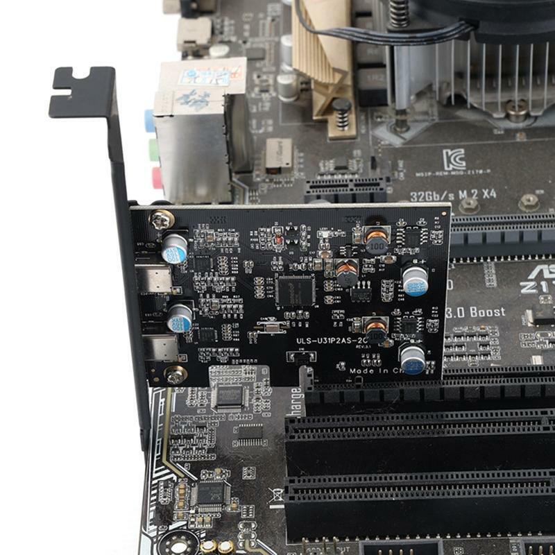 PCI-E 4X to USB 3.1 Gen 2 2-Port (10 Gbps) Type C Expansion Card 15Pin Connector