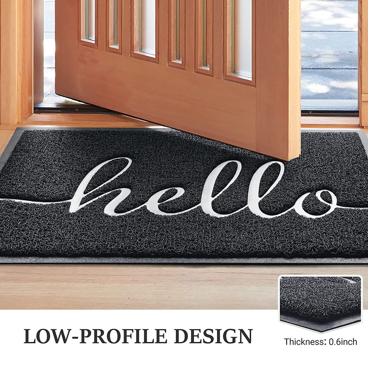 Washable Polyester Carpets - Entering Door Welcome Mat Non-Slip Pads (01)