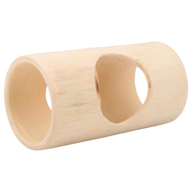 Wooden Tunnel Natural Bamboo Hideaway Play Center for Dwarf Hamster Squirrel