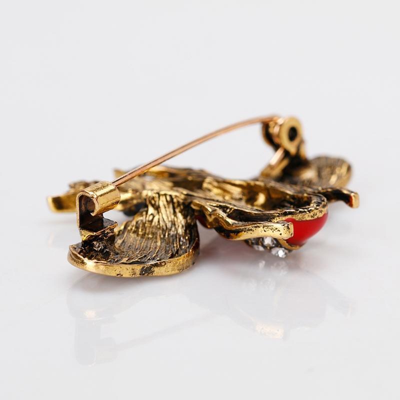 Bee Insect Brooch Pins Jewelry Women Red Fashion Gifts Enamel Badge Decoration