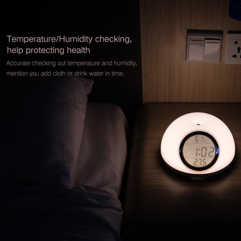 Gesture-Sensing Colorful Light, Digital Alarm Clock for Kids Teen Bedroom Gift