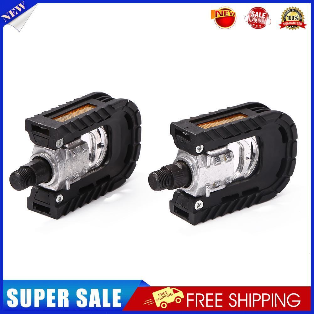 1 Pair Reflective Ball Folding Bicycle Pedal MTB Bike Anti-slip Foot Pedals