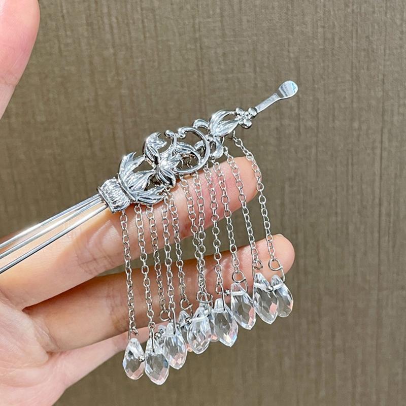 Elegant Leaf Shape Hair Pin Hair Fork Chinese Style Hair Pin for Long Hair