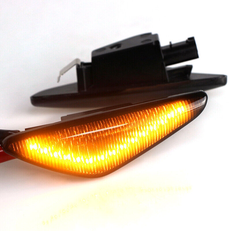 2pcs Black Lens LED Side Marker Light Lamp Fit For BMW X3 X5 X6 E70 E71 E72 F25