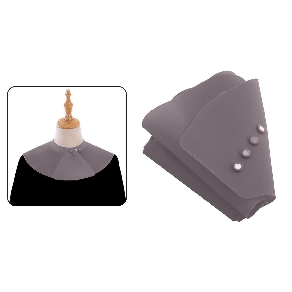 2x Waterproof Adjustable Silicone Haircut Collar for Hairdressing