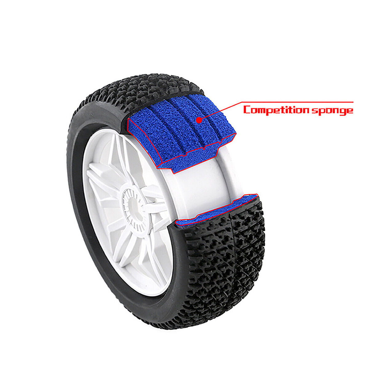 1:8 Tire Sponge Liner R80 Off-Road Tire Competition Sponge RC Car Upgrade 4 PCS