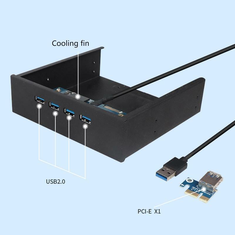 PCI-E to 4 Ports USB 3.0 5Gbps PCI Express USB 3.0 Expansion Card 3.5 in Bracket
