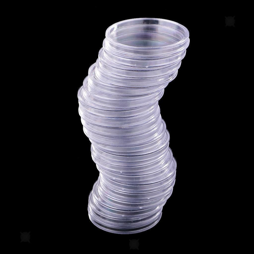 20pcs Plastic  Containers Round  Case  Boxes Holder Multi-sizes