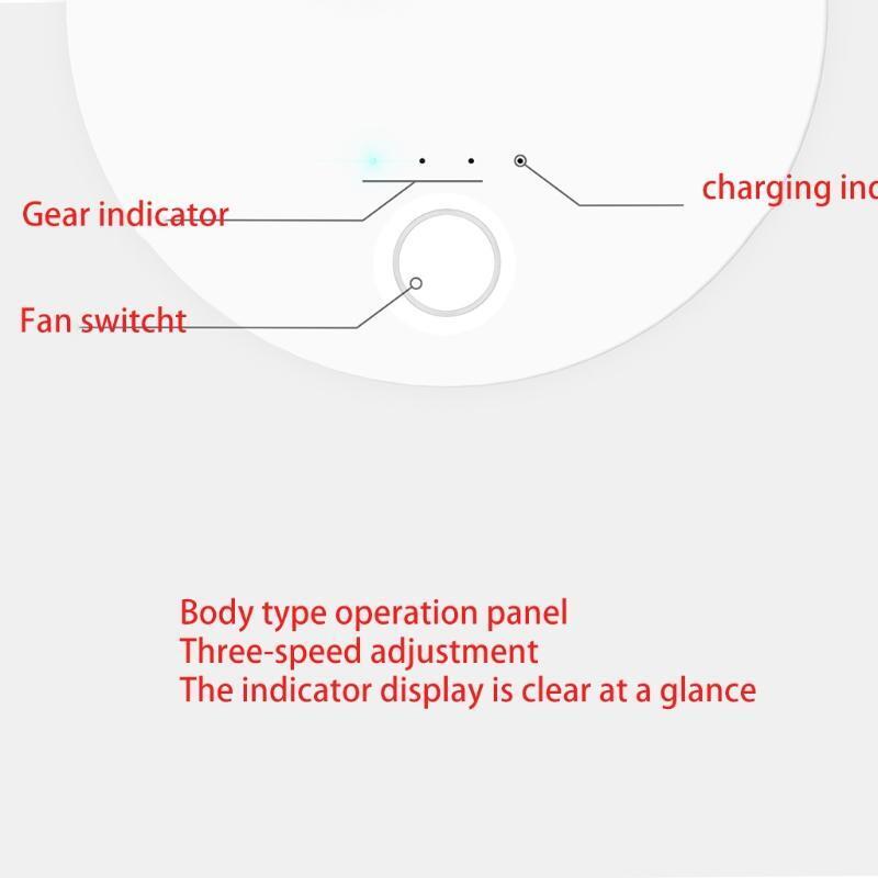 Portable Fan Desktop Fan With 2000mAh Battery USB Fan 3 Speed 100° Rotation