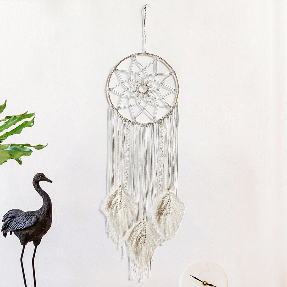 Nordic Woven Dream Catcher, Handmade Wall Hanging Decor for Room Wedding