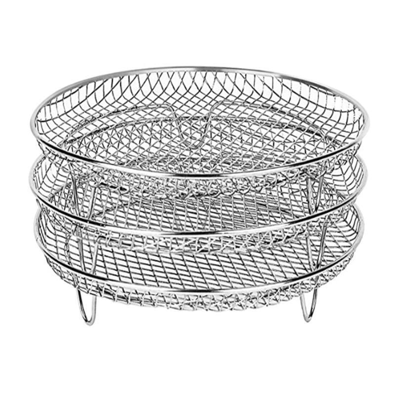 Round Air Fryer Rack Air Fryer Accessories Stainless Steel Multi-Layer