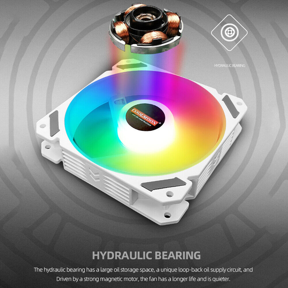 120mm PWM ARGB PC Case Fan 4 Pin Addressable RGB Cooling Fan for CPU Cooler