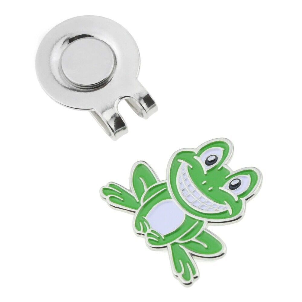 Cute Frog Pattern Strong Magnetic  Hat Clip & Golf Ball Marker For Cap Vison