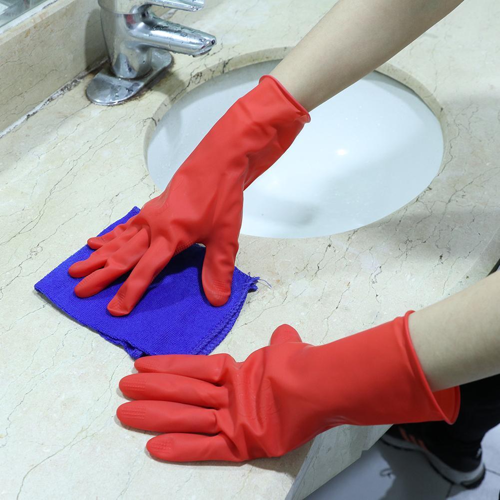1 Pair Women Natural Latex Gloves Rubber Wear Resistant Working Gloves