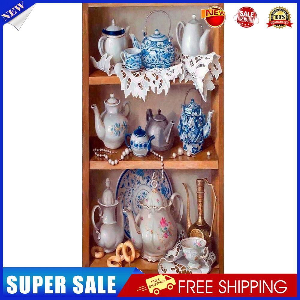 Teapot Cabinet DIY Full Drill Diamond Painting Mosaic Picture Home Decor