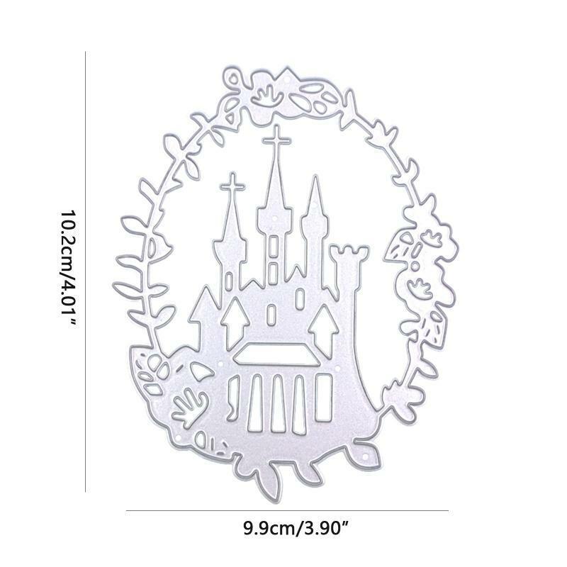 Fairy Tale Castle Wreath Metal Cutting Dies Stencil DIY Scrapbooking Template