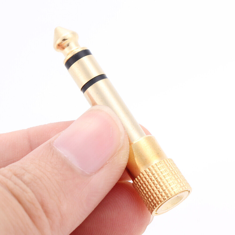 4X Audio Stereo 6.35mm 1/4" Male to 3.5 mm 1/8" Female Adapter Converter