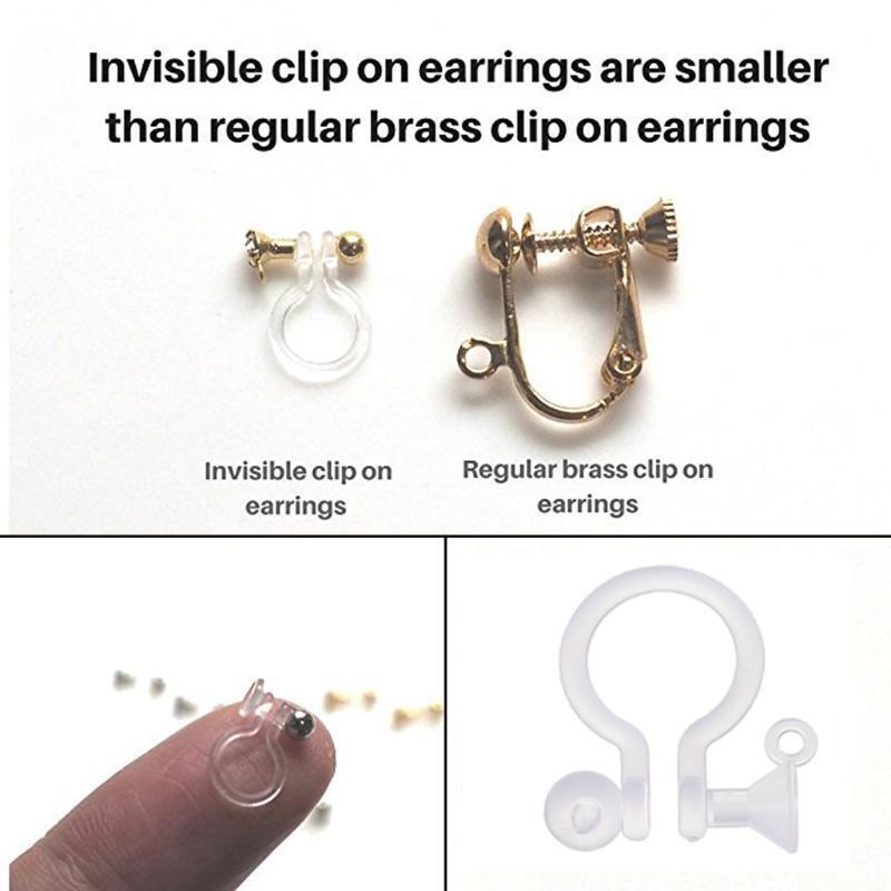 50Pieces Earring Converter 5x10mm for Non-Pierced Ears Earring Making Supply