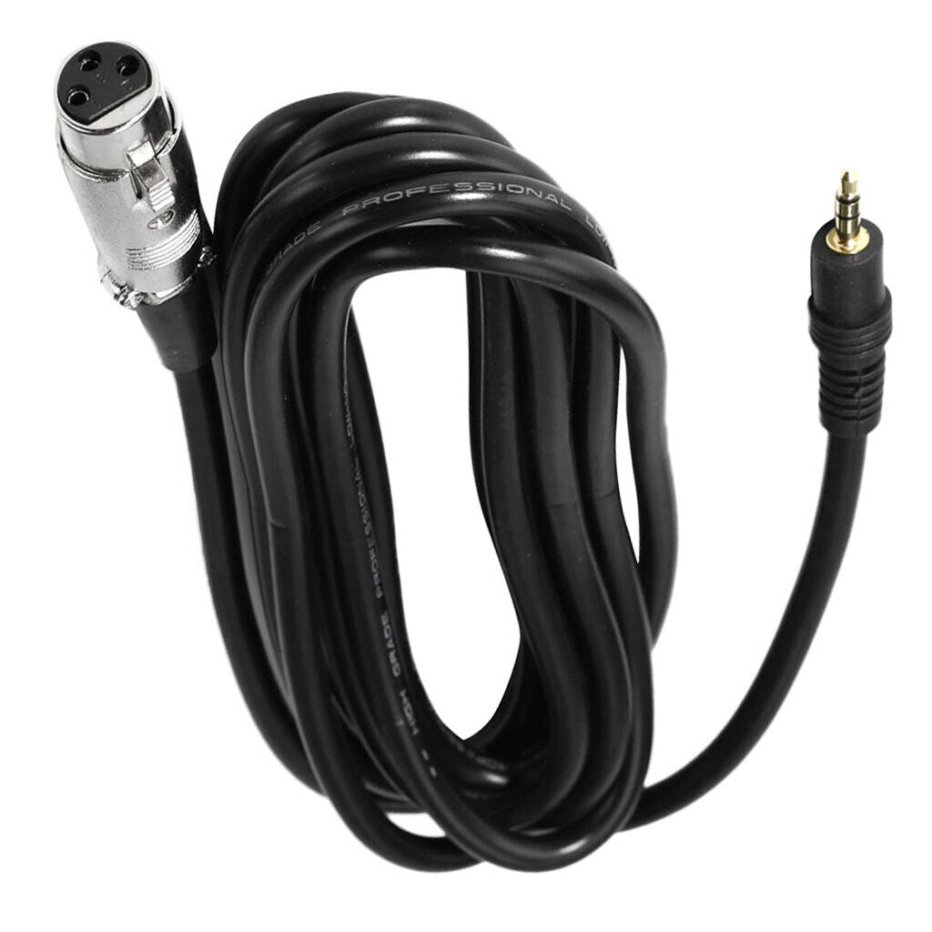 0.5m XLR Female   to 3.5mm Male 1/8 TRS Stereo Microphone Mic Audio Cable