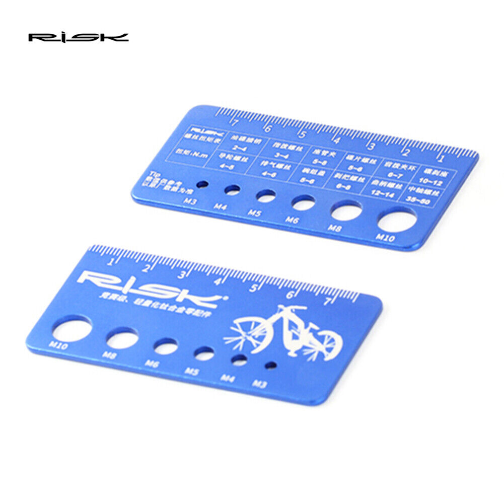 RISK Aluminum Alloy Bicycle Screws Measuring Calipers Ruler Bike Repair Kit
