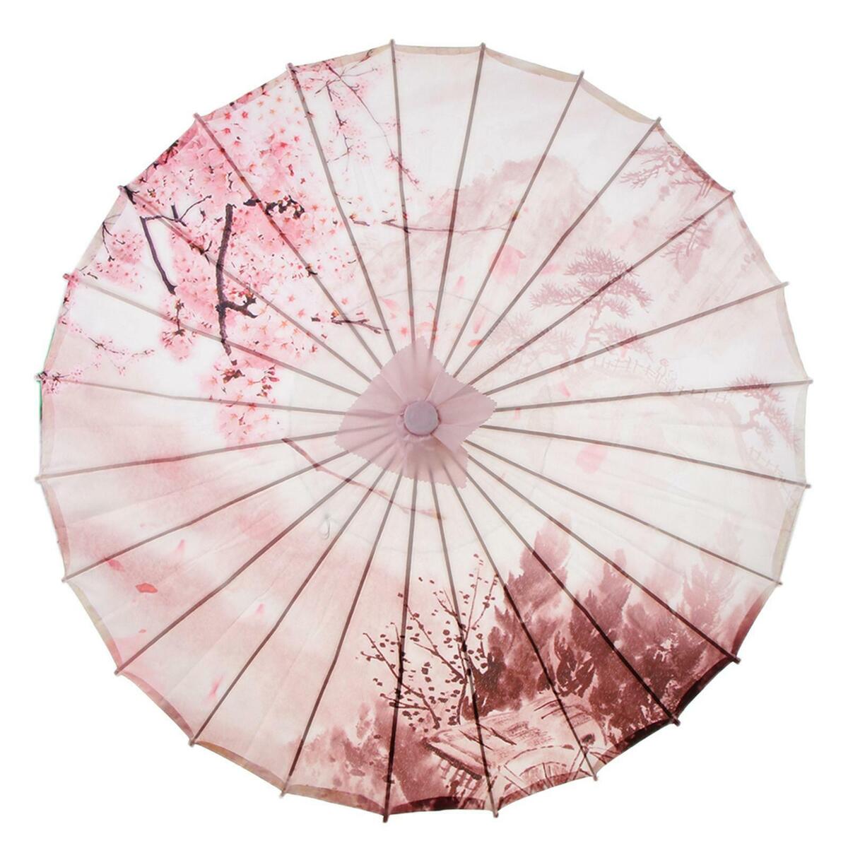 Set of 2 Oil Paper Umbrella Art Umbrella for Parties Decoration Other