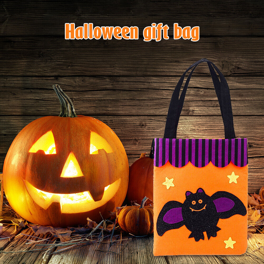 Halloween Non-woven Candy Bags Trick or Treat Tote Party Decoration (Bat)