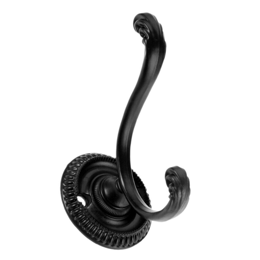 Black Hat Coat Clothes Towel Wall Door Hooks Hangers Organizer Bathroom Holder
