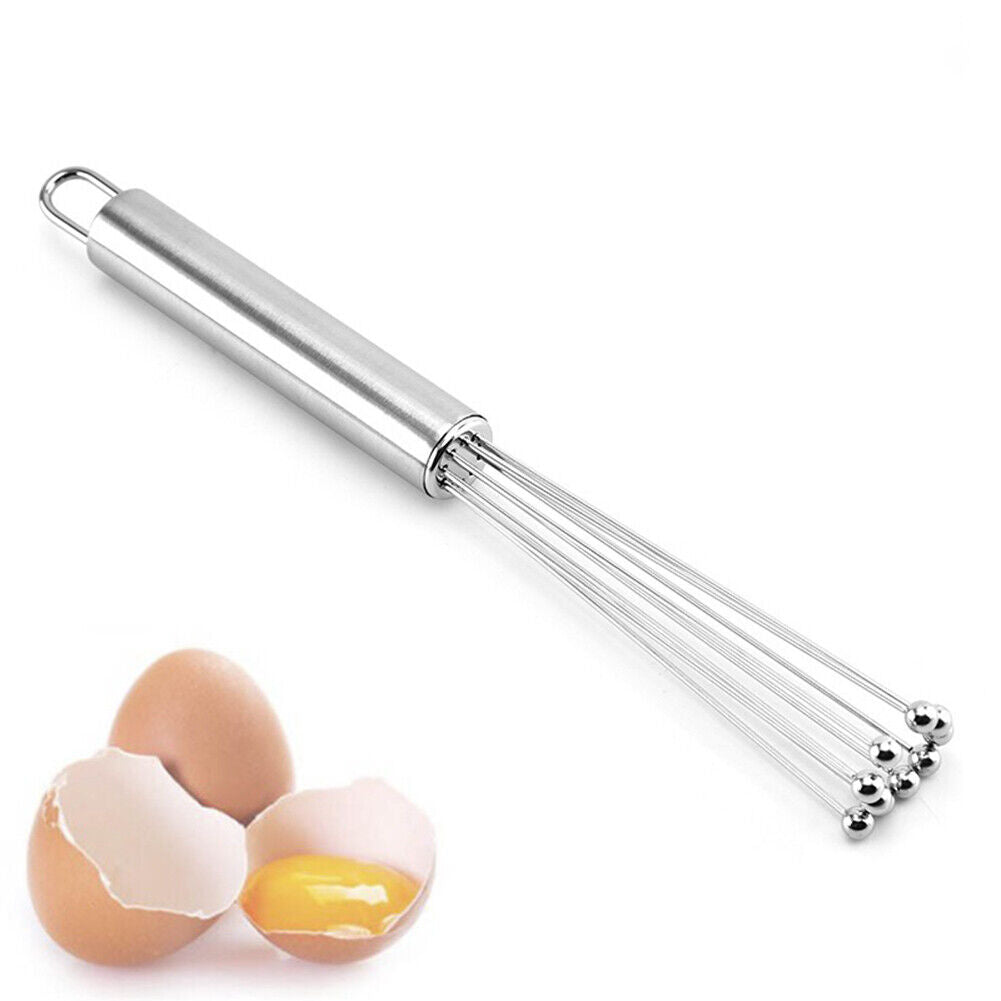 Stainless Steel Bead Ball Whisk Household Blender Hand Held Egg Beater Tool