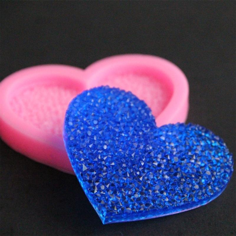 Heart Silicone Moulds Easy to De-mold for Baking Cake Fondant Making Keychains