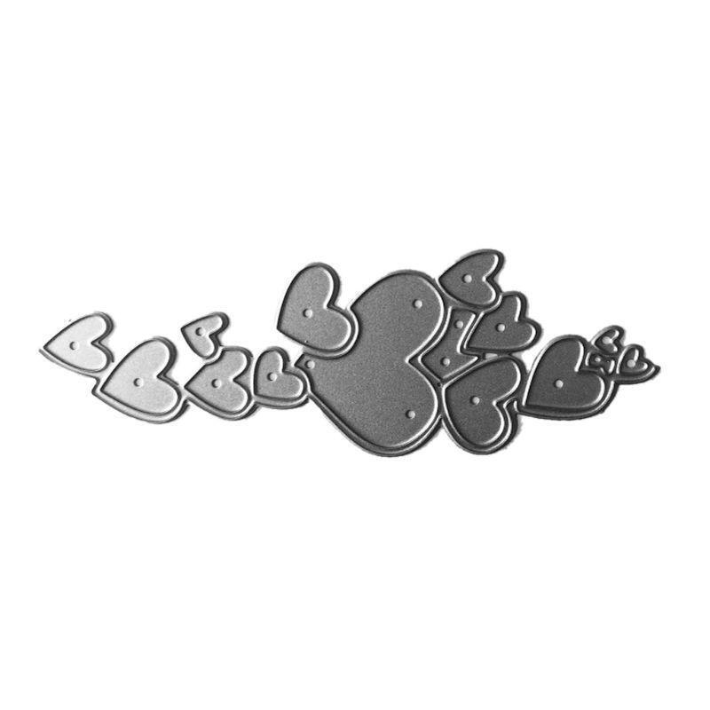 Love Hearts Metal Cutting Dies Stencil Scrapbooking DIY Album Stamp Paper Card