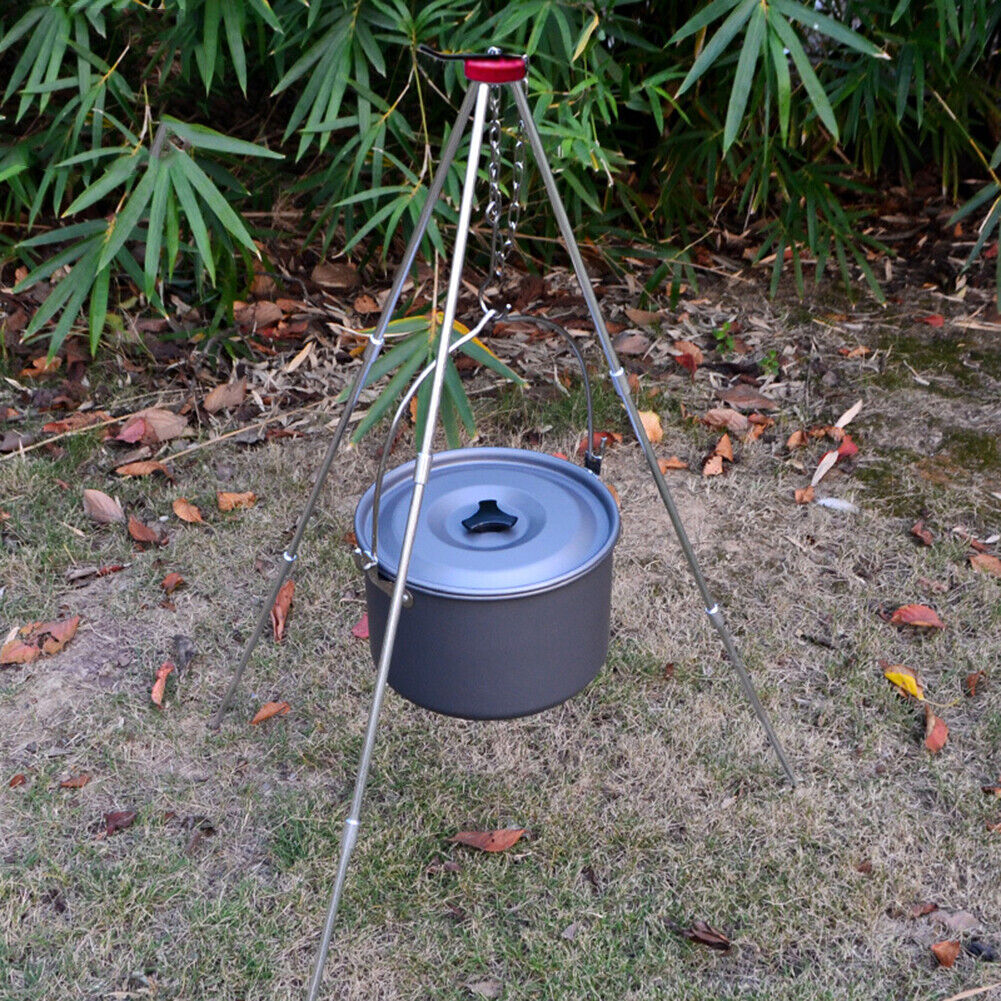 Picnic Cooking Pot Rack Hook Holder Outdoor Camping Stove Campfire Tripod