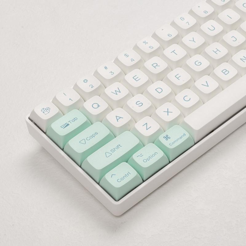 135 Keys Mechanical Keyboard Keycaps Ice Crystal Mint XDA PBT Keycap Sublimation