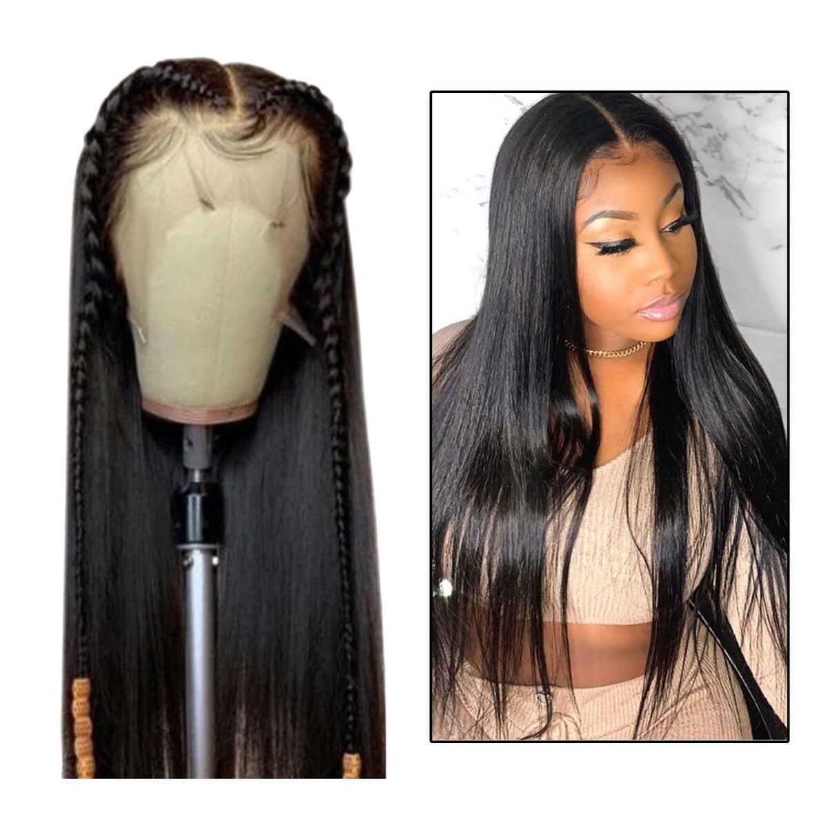 Lace Front Wigs  Lace Frontal Wigs Long Straight Heat Resistant Fiber