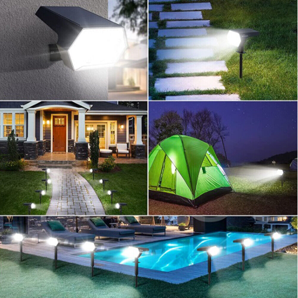 Solar Lawn Light 108LED Ground Spotlights USB Garden Outdoor Landscape Lamp