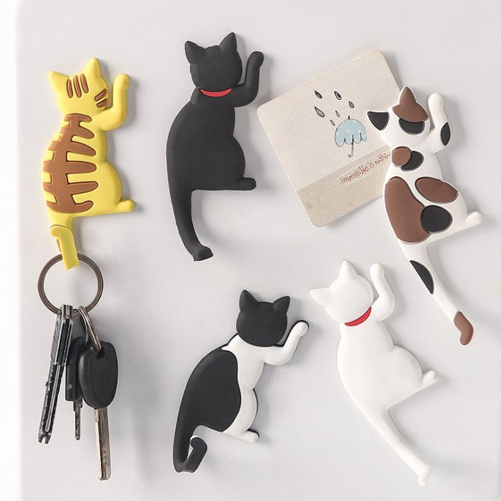 Wall Storage Towel Hanger Cat Tail Hook Key Holder Fridge Magnet Bendable
