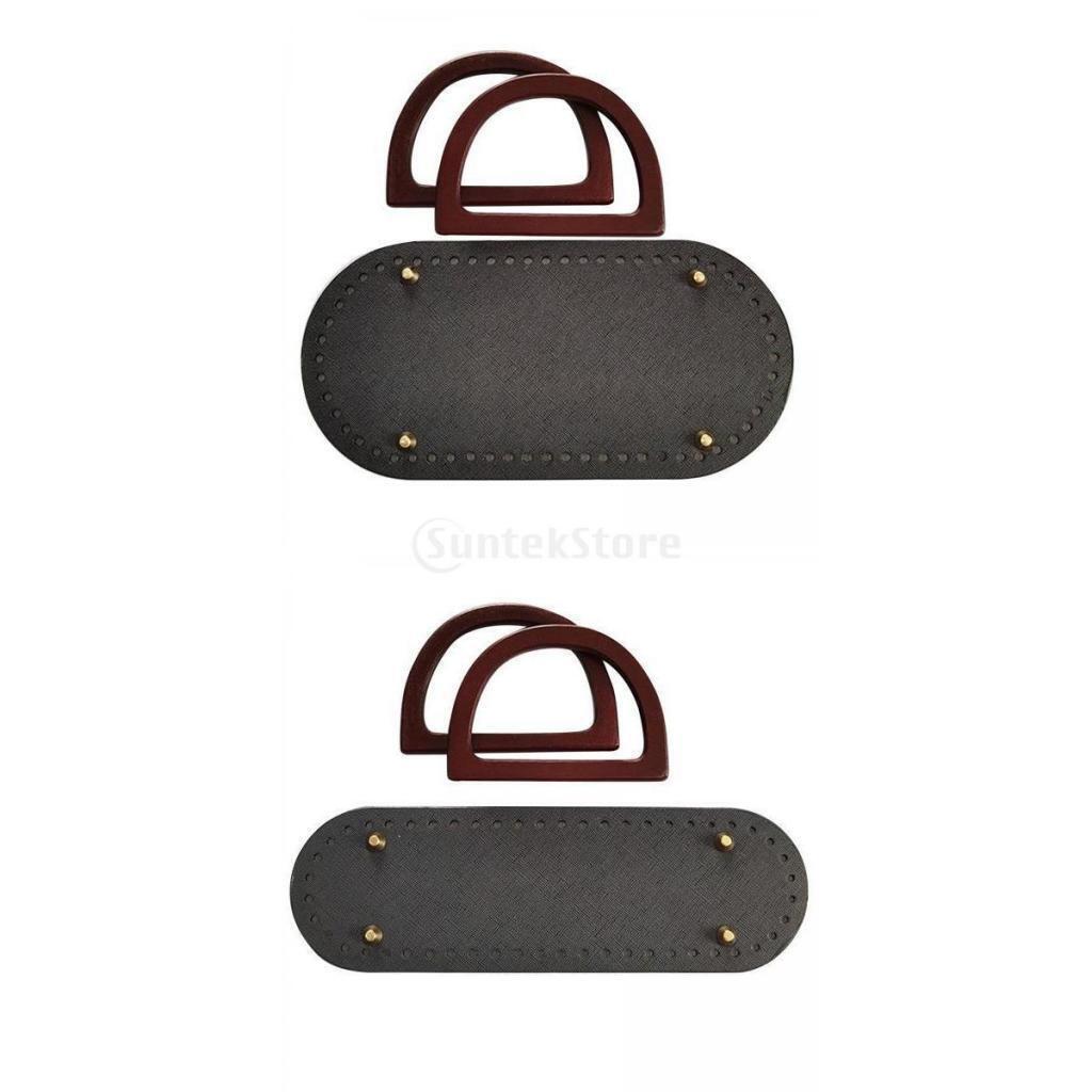 2 Pieces Hardened DIY Handmade Bag Bottom Pads Insert Base Purse Black