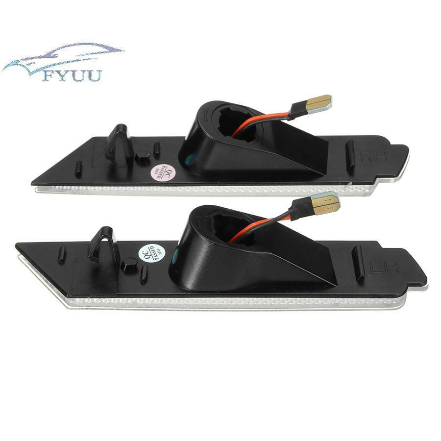 12V Signal Light Smoked LED Side Marker Front Amber For Chevy Camaro 2010-2015