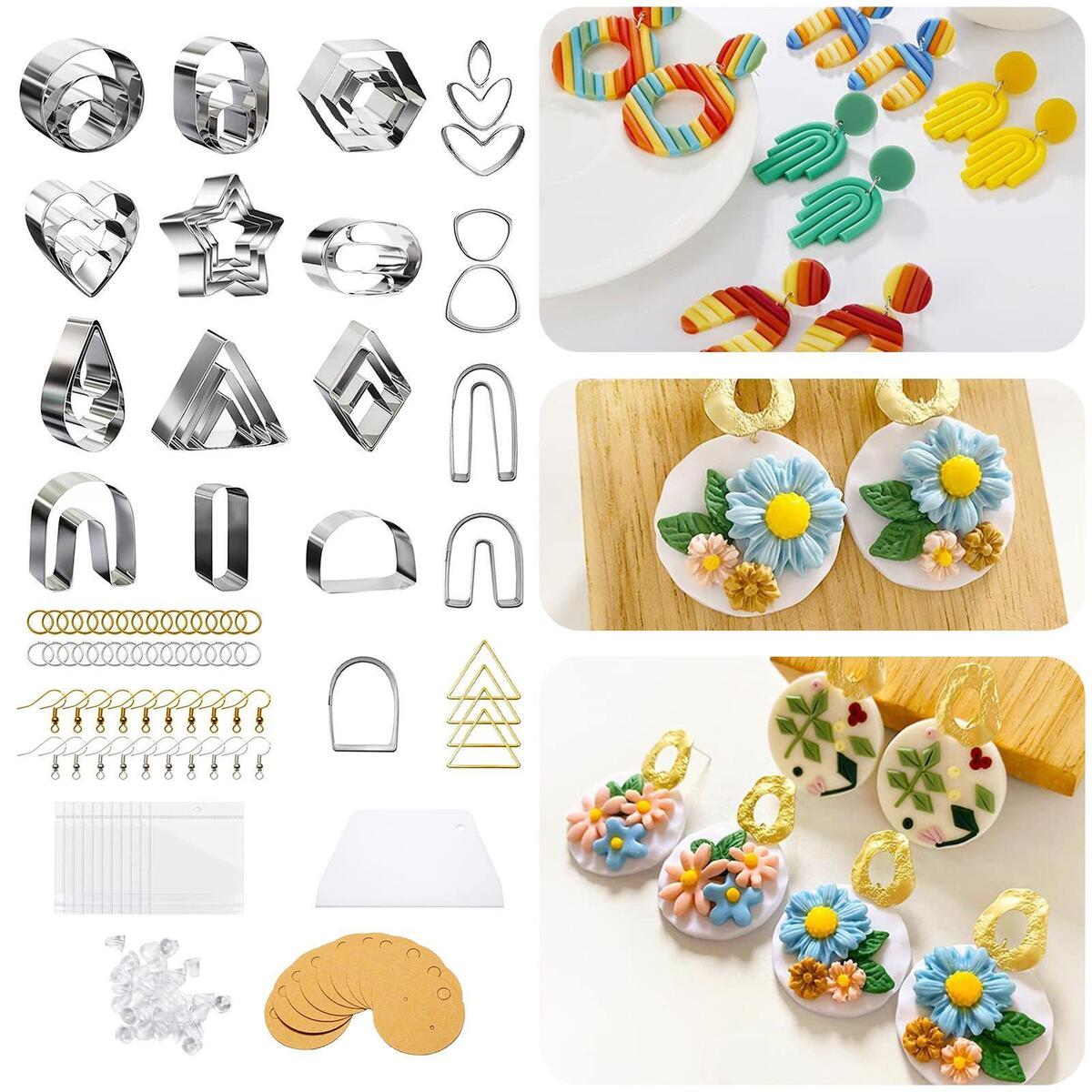 Polymer Clay Earring Cutters Earring Cards Cutting Mold for for Polymer Clay