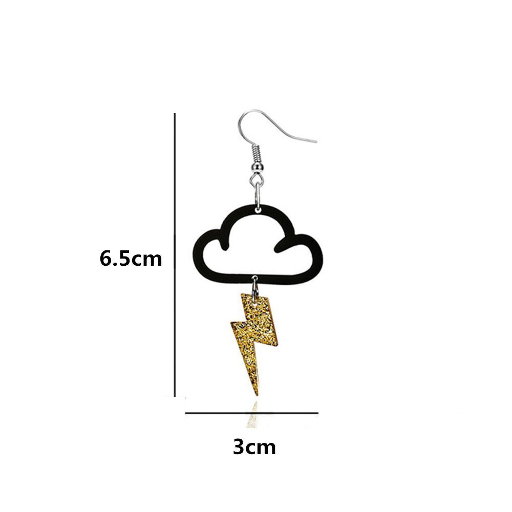 Fashion Women Girls Drop Earrings Cloud Lightning Drop Dangle Acrylic Earrings