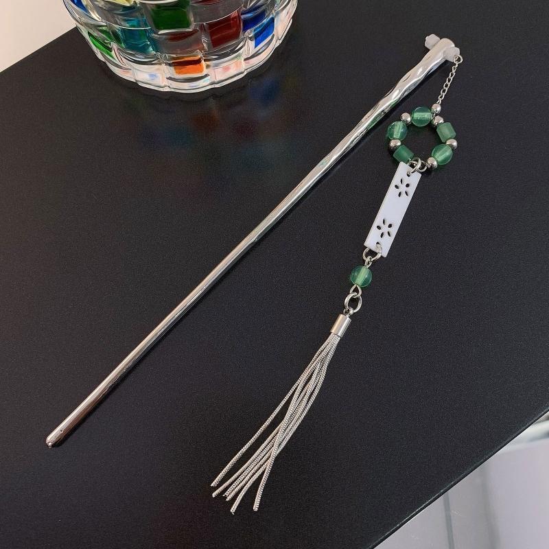 Elegant Versatile Metal Hair Stick Headdress Trendy Straight Shape Hairpin