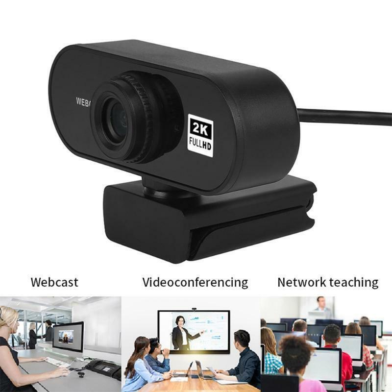 2K Webcam Free Drive for Desktop High-D USB Webcam Live Streaming Computer Web